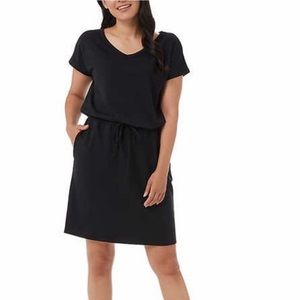 32* Degrees Cool Womens' Cinched Black Luxe Dress LG